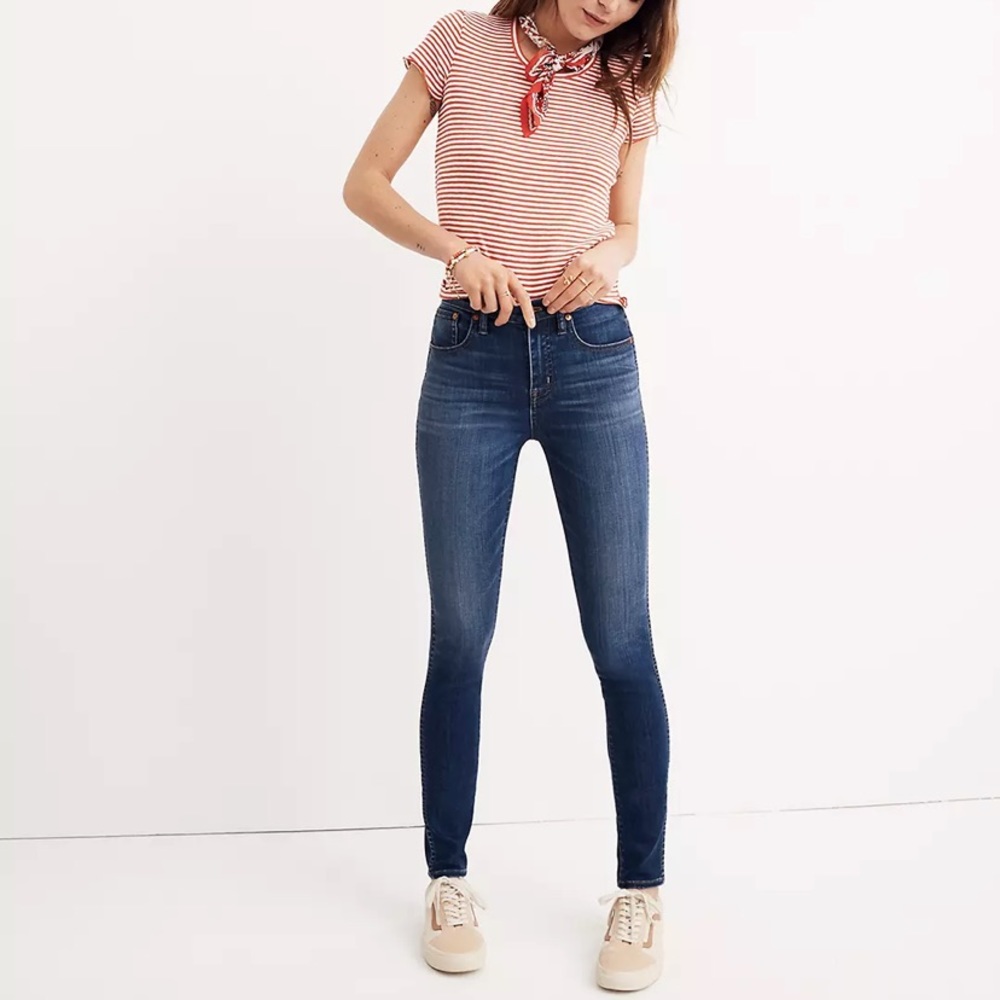 10" High-Rise Skinny Jeans in Danny Wash: TENCEL™ Denim Edition
